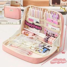 Storage Bags Large Capacity Pencil Case Kawaii Boxes For Girls Cute Korean Stationery School Supplies Pen Pouch Organizer