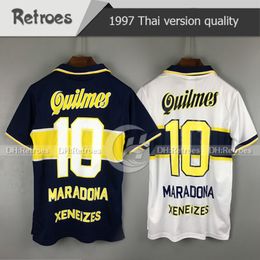 0 Maradona Boca Juniors 96-97 Retro Soccer Jersey 2001 ROMAN RIQUELME 1997 1998 PALERMO Football Shirts Maillot 2005 Camiseta de Futbol 234B