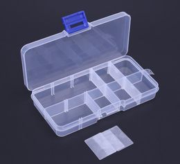 New 10 Compartments Pouch Storage Box Transparent Fishing Lure Square Fishing Box Spoon Hook Lure Tackle Boxs Fish Accessory Boxs2222470