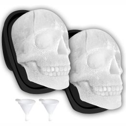 Tools Large 3D Skull Ice Mould Whiskey Skull Ice Party Tray Silicone Ice Mould Big Mouth Cup Skull Ice Machine Resin Chocolate Candy