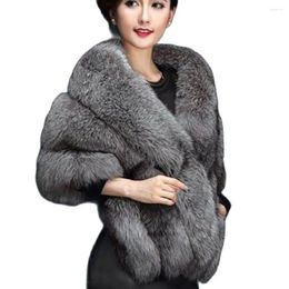 Women's Fur Women Shawl Cheongsam White Pink Black Wedding Dress Bride Elegant Cape Winter Capes Ponchos Thicken Warm Cloak Jacket