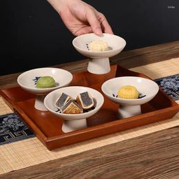 Tea Trays Natural Wooden Serving Platters Vintage Rectangular Parties Tray Household Plate Fruit Snacks Coffee Food Dinner Storage