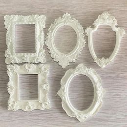 Frames Po Ornaments Pography Frame Product Jewelry Retro Accessories Props White Background Gold Mini Silver 2Pcs