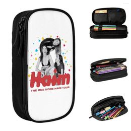 One More Haim Tour 2024 Rock Band Pencil Cases Fashion Pen Box Bag Student Big Capacity School Supplies Zipper