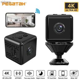 Mini Cameras PEGATAH Mini WIFI Camera 4K Full HD Home Safety Camera Night Vision Micro Camera Motion Detection Video Remote Control Monitor WX