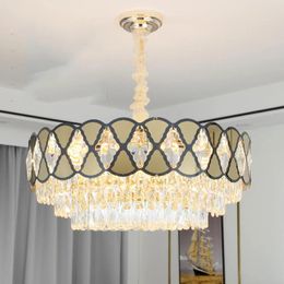 Chandeliers E14 Post Modern Luxury Crystal Ceiling Chandelier Art Hanging Light For Living Room Bedroom Dinning Lustre Atmospher Lamp