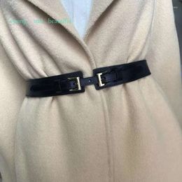Belts Women's Genuine Leather Waist Black Wide Elastic Stretch Dress Belt Corset Cincher Waistband Ceinture Femme 5404
