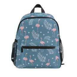 Backpacks Popular childrens backpack childrens kindergarten backpack cute childrens bag flamingo model school bagL240502