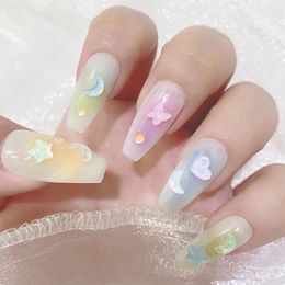 TSZS Nail Art Parts Summer Cute Star Moon Ice Diamond Flash Peach Heart Butterfly For DIY Design Salon Supply 240425