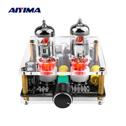 Amplifiers AIYIMA 6A2 Vacuum Tube PreAmplifier HIFI Bile Buffer Home Aduio AMP Tube Preamp Amplifier For Active Speaker Sound Amplifiers