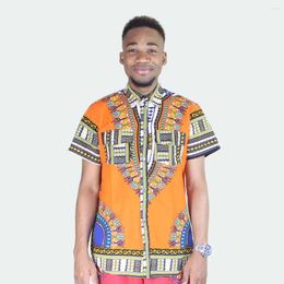 Ethnic Clothing Unisex Dashiki Shirt African Fashion Design Traditional Floral Print Dress(fast )