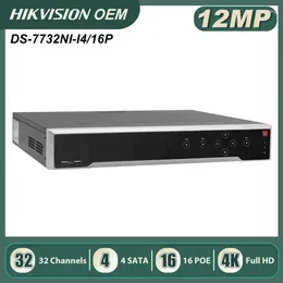 Anpviz Hikvision OEM DS-7732NI-I4/16P 32CH 12MP 4K NVR 16 PoE Ports Support 4 SATA Network Video Recorder UP To 32TB