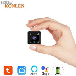 Mini Cameras Mini Tuya Smart Life WiFi Camera IP Wireless Battery 1080P HD Video CCTV Nanny Body Camera Night Home Safety Google Alexa WX