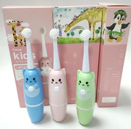 Children039s electric toothbrush cartoon pattern children with soft replacement head household9323894