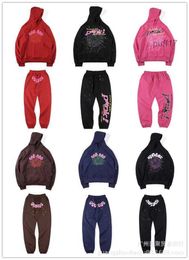 Mens Hoodies Sweatshirts Tracksuit Sweat Suit 555 Young Thugg Set Stars Same 55555 Pants Hoodie Bibber and Bodysuit Casual Leisure Cotton Fashion{category} VR53