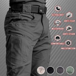 Men's Pants Outdoor waterproof tactical cargo pants for mens breathable summer casual army military pants for mens quick drying cargo pantsL2405