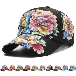 Baseball Cap Casual Sun Hat Streetwear Vintage Elegant Ethnic Style Print Fashion Stage Performance Hip Hop Women Men Bastet 240507