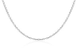 925 Necklace Silver Chain Fashion Jewelry Sterling Silver EP Link Chain 1mm Rolo 16 24 Inch8984565