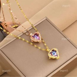 Of eefs Heart The Ocean Love Necklace Titanic Colourful Water Gold Pendant Non-Fading Wedding Par