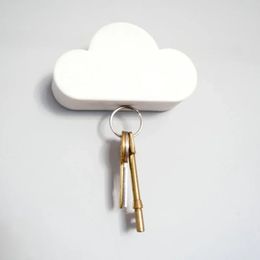 Magnet Keychain Holder 3D Cloud Wall-Mounted Neodymium Magnetic Key Hanger Creative Keys Hooks Storage on Door for Home Decor