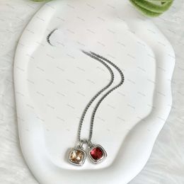 David Yurma Necklace Designer Fashion A Popular European and American Necklace with Zirconia Pendant Luxury brands DY