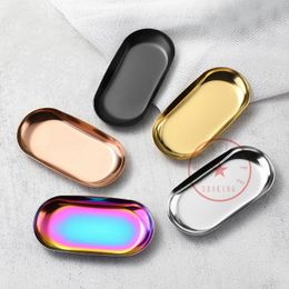 Latest Colorful Smoking Stainless Steel Dry Herb Tobacco Grinder Preroll Rolling Tray Portable Mini Machine Producer Maker Cigarette Cigar Holder Plate DHL