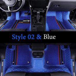 Carpets Custom Fit Artificial Leather Car Floor Mats For Most Car Models Full Carpet Set With Brand Logo Interior Accessories protection c