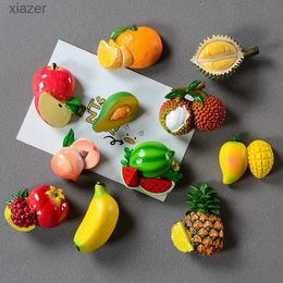 Fridge Magnets Mango pineapple refrigerator stickers 3D cute simulation fruit avocado banana magnetic message sticker magnet decoration magnets WX