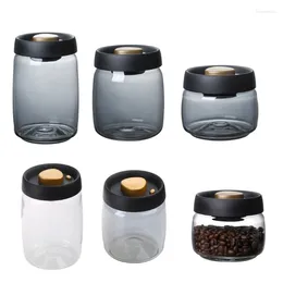 Storage Bottles Coffee Beans Vacuum Sealed Household Glass Moisture-proof Air Extraction Transparent Dropship