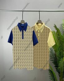 Summer Europe Mens designer Polo Shirts Italy Men double letter print shirts polos womens flower turndown collar tshirt2754395