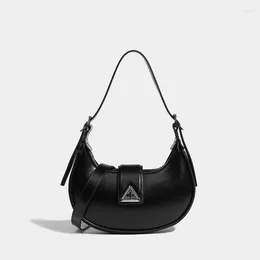 Totes 2024 Autumn Underarm Bag Women's Fashionable Simple Versatile Crowned Design Crescent