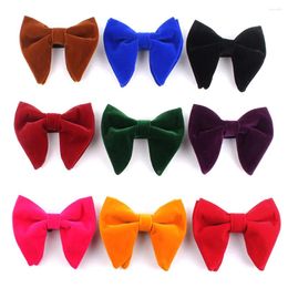 Bow Ties Fashion Velvet Tie For Men Women Solid Oversize Bowtie Party Wedding Knot Adult Adjustable Men's Cravats