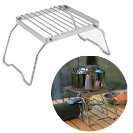 Accessories Barbecue Training Tool BBQ Folding Grill Gas Outdoor Home Duty Portable Mini Campfire For Camping Picnic Grate Stainless Steel