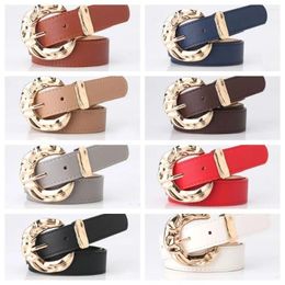 Belts Luxury Design Leather Belt Fashion Versatile Casual Jeans Wear-resistant Gold Buckle