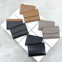 Women Luxury CardHolder Designer Wallet id card Coin Purses cowhide Leather fashion Key pouch mens Card Holders zippy purses chain money Wallets keychain