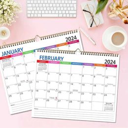 Calendar Schedule Planner 2024 Large Wall Calendar Agenda Organiser Daily Schedule English Hanging Agenda Time Planning 18 Months