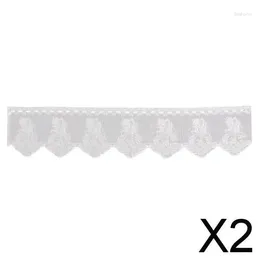 Curtain 2X Cafe Net Curtains Voile Tier Window Lace Home Decor 05