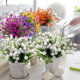 Decorative Flowers 1PC Outdoor Artificial Faux Plastic Flower For Indoor Outside Hanging Plants Garden Porch Window Home Wedding Decor