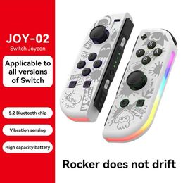 oysticks BT 5.2 Joy Controller RGB LED Switch L/R Joypad for Nintendo Switch/Site/LED JoyCon Gamepads Joystick with Dual Vibration J0507