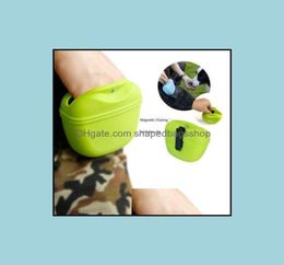 Dog Car Seat Covers Pet Dog Training Treat Bag Puppy Walking Pouch Clip Silica Gel Waist Belt Side Portable Bags Drop Delivery 2021499959