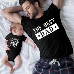 Family Matching Outfits THE BEST DAD I HAVE THE BEST DAD EVER T shirt family matching clothes Outfits Family Look Daddy Son Clothes Fathers Day Gift d240507