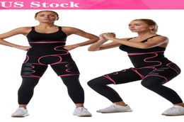 US Stock Ship Women Neoprene Slimming Belt Sweat Body Leg Shaper High Waist Trainer Fat Belt Thigh Trimmer Body Shaper3896267