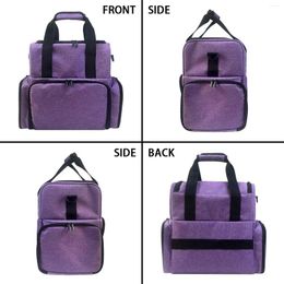 Storage Bags Double Layer Nail Polish Bag Holds 80 Bottles 15ml 0.5 Fl.oz For Manicure Sets Portable Purple Box Toiletry Case