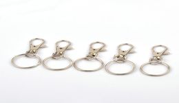 Swivel Lobster Clasp Clips With Keyings Metal Key Hooks Keychain Split Ring for DIY Bag Chaveiro 5pcslot ps04229664529