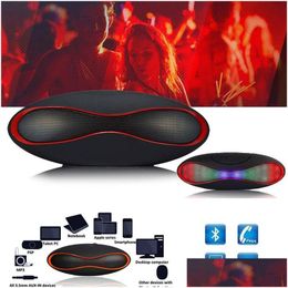 Portable Speakers Mini Stereo Wireless Bluetooth Speaker 3D Sound System Music Tf Super Bass Column Acoustic Surrounding Drop Delive Dh90I