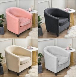 Chair Covers Split Style Tub Sofa Cover Stretch Velvet Coffee Bar Club Living Room Mini Couch Slipcovers With Seat Cushion6353034