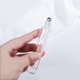 thick glass roller ball glass bottle essential oil roll on bottle 10ml Thick Bottom Essential Oil Glass Bottle with stainless steel Roller
