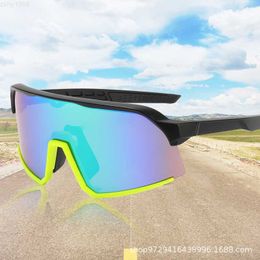 Windproof anti glare eye protection Polarised large frame one piece cycling glasses dazzling Colour coated sports goggles