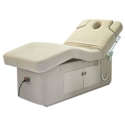 Automatic Beauty Bed Modern Luxury Beauty Salon Furniture Electrical Light Brown Spa Facial Treatment Massage Table