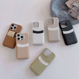 Phone case suitable for iPhone 15 dual card phone case, Apple 14 patch leather color matching 11pro